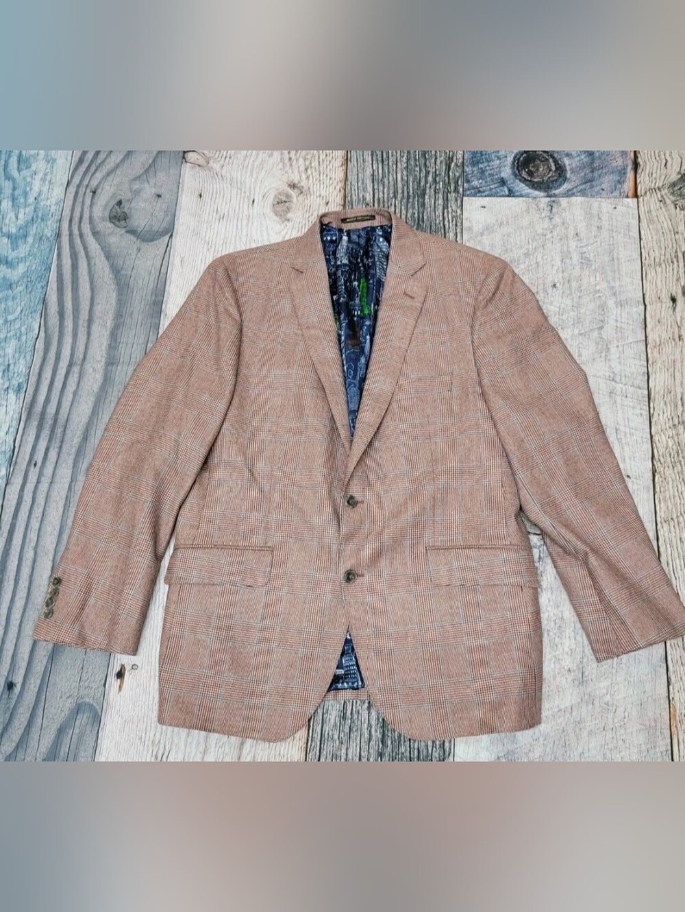 J. Hilburn Vitale Barberis Canonico Blazer Jacket Men's 45R Wool & Cashmere